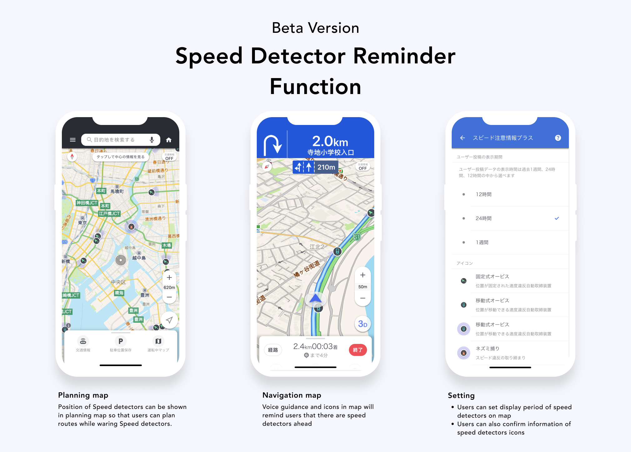Speed Detector Reminder feature key visual